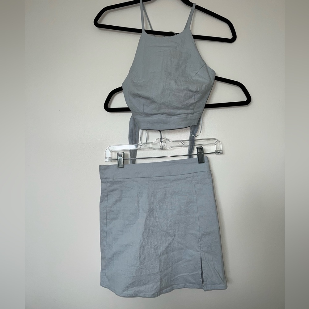 Halter top and mini skirt set